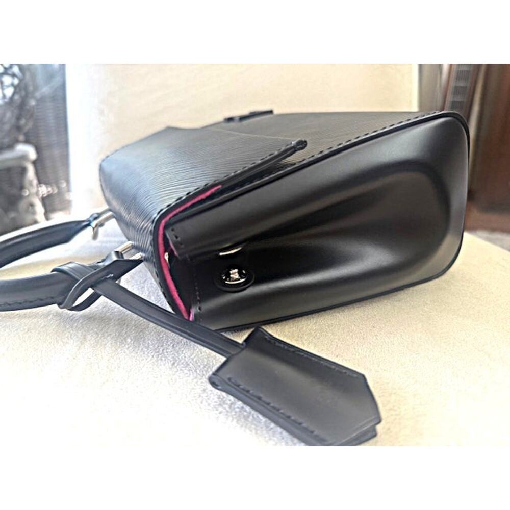Louis Vuitton BLACK Mini Cluny Top Handle Bag Epi Leather Guitar Strap $3100 - Picture 6 of 15